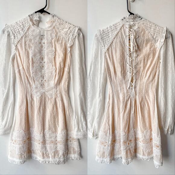 New V. Chapman Gardenia Lace Mini Dress - Picture 2 of 7